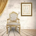 thumbnail image 3 of Borders, Cole 12x14 Gold Ornate Wood Framed with Double Matting Museum Art Print Titled - PP612-Vintage Parchment Headphones Patent Poster, 3 of 4