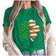 thumbnail image 3 of TaTaai Ladies St Patricks Holiday Tshirt Short Sleeve Round Neck Casual Pullover Cotton Graphic Print Top Spring Festival Wear Gift, 3 of 5