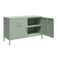 thumbnail image 5 of RealRooms Shadwick 2 Door Wide Metal Locker Accent Storage Cabinet, Pale Green, 5 of 9