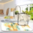 thumbnail image 6 of Iauyy Dish Drying Mat for Kitchen Counter, Super Absorbent & Hanging 16x18 / 18x24 Inch (S/M) Abstract Orange, 6 of 8