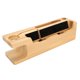 thumbnail image 1 of Soporte de carga de bambú, organizador de carga de escritorio portátil para teléfono móvil con reloj iOS, 1 of 14