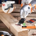 thumbnail image 4 of 10PCS Bi-Metal Oscillating Saw Blades 44mm Arc Edge Multitool Cutting Blade Kit Multifunctional Oscillating Multitool Blade with 3 Spacer Adapters for Metal Wood Precise Cutting, 4 of 9