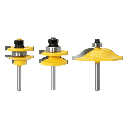

3pcs/set Cabinet Door Router Bits Practical Repair For Woodworking Easy Install