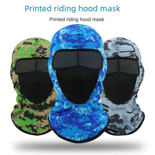 Gorro con estampado de seda de hielo, para montar al aire libre, máscara para la cabeza, forro transpirable, máscara para bicicleta, gorro para la cabeza
