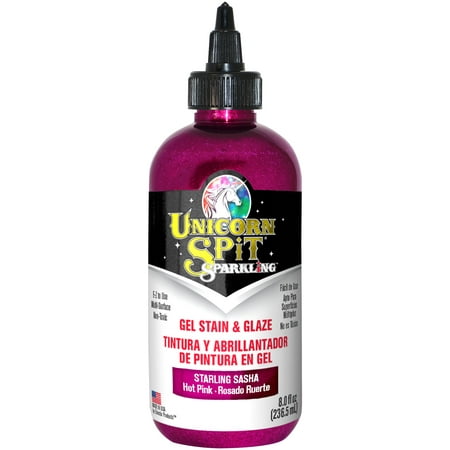 UPC: 0076818006329 | Unicorn Spit Sparkling Gel Stain and Glaze Starling Sasha Hot Pink 8 fl oz