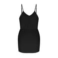 thumbnail image 6 of Zorckvet 2026 Summer Cami Dress for Women Elastic V Neck Sundresses Spaghetti Strap Sundress Drawstring Dresses with Pocket, 6 of 6