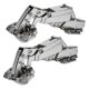 thumbnail image 1 of Newway 2pcs 175 Degree Hinges Frameless Cabinet Doors Hinges Concealed Hydraulically Adjustable Mounting Hinges, 1 of 5