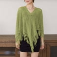 thumbnail image 4 of LEKODE Ponchos for Women Winter Ponchos for Women Warm Shawl Wraps for Women Poncho Women Ladies Scarf Cape for Women Womens Cape Green One Size, 4 of 4
