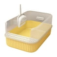 thumbnail image 5 of Cat Litter Tray Cat Bedpan Pet Accessories Easy to Clean Durable Cat Litter Box Yellow, 5 of 8