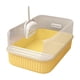 thumbnail image 5 of Caja de arena para gatos, suministros para mascotas, fácil de limpiar, grande, a prueba de salpicaduras Amarillo, 5 of 9