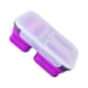 thumbnail image 2 of Bearachild Fiambrera de silicona plegable portátil para oficina, senderismo, comida, frutas, sándwich, contenedor lavable, fiambrera para niños Mostrada Púrpura, 2 of 6