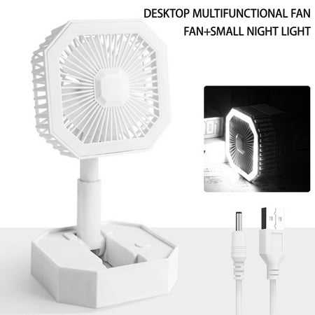 

Retractable And Foldable Silent Small Fan USB Charging Desktop Night Light Mini Student Dormitory Portable
