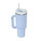 thumbnail image 1 of Taza aislada con pajita, botella de agua de acero inoxidable de doble vacío para el hogar, la oficina o el automóvil, taza de café helado reutilizable, se mantiene caliente/fría durante horas (azul c, 1 of 5