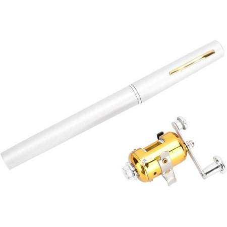 XD3-Baitcaster Fishing Combo Mini Pen Portable Fishing Rod and Reel Medium Power 8.3 Inch Baitcasting Silver*3