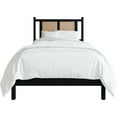 thumbnail image 3 of Castle Place Rattan Twin Wooden Platform Bed, Black, 3 of 7