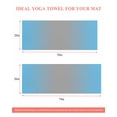 thumbnail image 6 of Blue Grey Ombre Yoga Towel for Hot Yoga Non Slip, Modern Gradient Abstract Art Yoga Mat Towel Absorbent Yoga Sweat Towels Microfiber Hot Yoga Blanket for Bikram Pilates 26"x70", 6 of 7