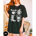 thumbnail image 1 of Boho Halloween drinks shirt,Retro Goth Grunge, Fall season, Spooky tshirt - White - 3XL, 1 of 2