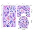 thumbnail image 3 of Purple Butterfly Lavender Pattern Bathroom Rugs Sets 3 Piece,Toilet Cover Set,Absorbent Non Slip Bathroom Mats Sets with U-Shaped Contour Rug Toilet Rug Set, 3 of 5