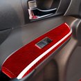 thumbnail image 2 of Red Carbon Fiber Car Window Lock Lift Panel F for Ram e Trim for Toyota for Camry 2012-14, 2 of 4