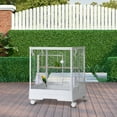 thumbnail image 6 of Small Bird Cage with Wheels, 40 Inch Parakeet Cage with Top Stand, 3 in 1 Bird Carrier for Parakeets, Canaries, Lovebirds, Small Quaker, Cockatiels, Budgie, Green Cheek,Conure, 6 of 7