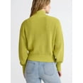 thumbnail image 5 of Scoop Women’s Cotton Boxy Ribbed Turtleneck Sweater, Midweight, Size XS-XXL, 5 of 6