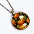 thumbnail image 2 of Pumpkin Necklace Personalized Custom Photo Round Pendant Adjustable Stainless Steel Necklaces with Gift Box for Men Women Mothers Valentine's Jewelry Gift, 2 of 6