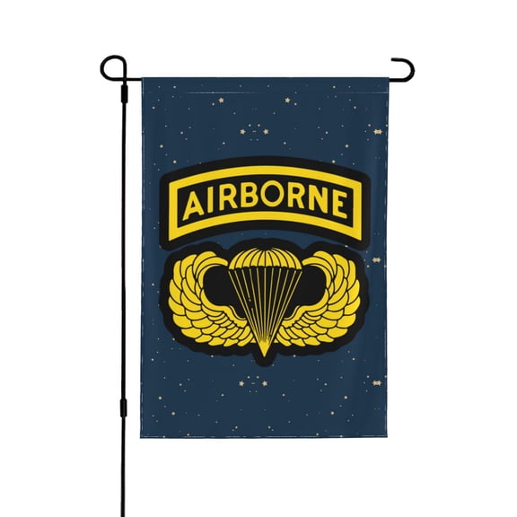 Proud U.S Airborne Paratrooper Garden Flag 12.5x18 Inch Double Sided Decorations Outdoor Yard Flags For Outside Lawn Porch Garden Decor