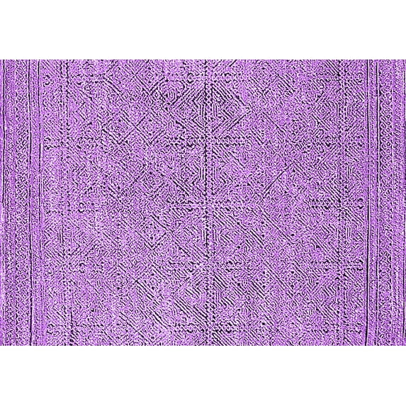 Ahgly Company Indoor Rectangle Solid Purple Modern Area Rugs, 7' x 10'