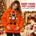 thumbnail image 5 of Pet Holder Hoodie,Christmas Oversized Hooded Sweatshirt with Front Carry Pocket for Small Cats and Dogs, Cozy Casual Long Sleeve Top, 5 of 5