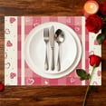thumbnail image 4 of Heart Love Placemats 1pc, 11.81×17.72in Inch Anniversary Table Mats for Party Kitchen Dining Decoration, 4 of 6