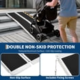 thumbnail image 5 of Portable Heavy Duty Aluminum Wheelchair Ramp Lightweight Foldable with Safety Lock Non-Slip Surface 600Lb Capacity Threshold Ramp for Cars Garage Doorways Curbs and Home Steps, 5 of 8