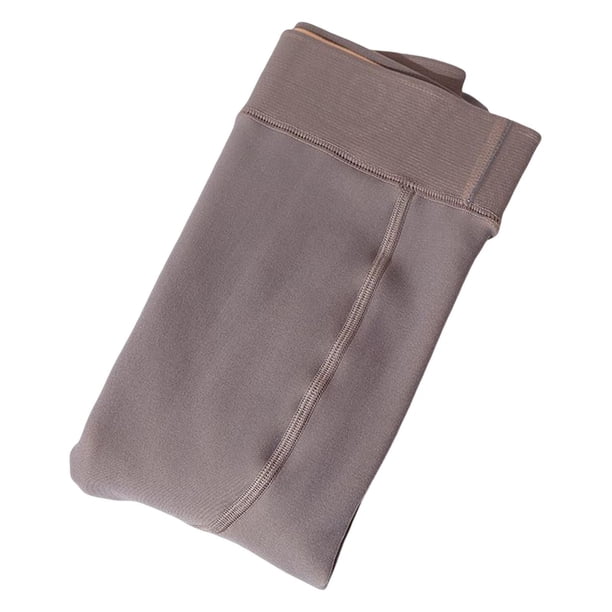 Medias con forro polar Sonducket para mujer Leggings de talla grande Pantalones térmicos Café sin costuras