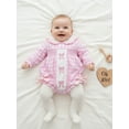 thumbnail image 6 of Gzhioc Baby Girl Bubble Romper Plaid Print Bow Embroidery Doll Collar Long Sleeve Bodysuit, 6 of 9