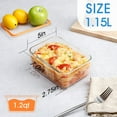 thumbnail image 2 of 1.1QT Square Glass Baking Dish with Lid, 6×6 inches Deep Small Baking Dish with Lid, Square Glass Baking Dishes for Oven, 2 of 7