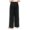 thumbnail image 2 of Sholeno Boys Girls Praise Dance Palazzo Pants Church Worship Satin Wide Leg Trousers Liturgical Bottoms Black 12, 2 of 7