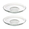 thumbnail image 1 of Platos de vidrio transparente para el hogar, juego de platos pequeños para aperitivos, platillos de té resistentes al calor, vajilla de mesa (3,54 pulgadas), 2 uds., 1 of 5
