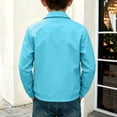 thumbnail image 5 of Mooqilaa Boys Lightweight Jackets, Long Sleeve Outdoor Stand-up Collar Zip up Kids Windbreaker Light Blue Size 14-15 T, 5 of 7