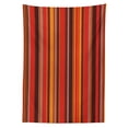 thumbnail image 3 of Ambesonne Geometric Tablecloth Rectangular Table Cover, Tiny and Thick Lines, 60"x90", Red Brown Yellow, 3 of 4