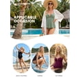 thumbnail image 6 of DOKOTOO Woman Tankini Sets Push Up Tankini Swimsuits for Women Cut-out Bandeau Bathing Suits Black XL US16-18, 6 of 11
