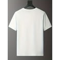 thumbnail image 3 of Camiseta deportiva de manga corta con cuello redondo y estampado geométrico: algodón suave, cómodo y versátil para hombre. Ideal para verano, primavera y actividades deportivas. Un gran regalo., 3 of 4
