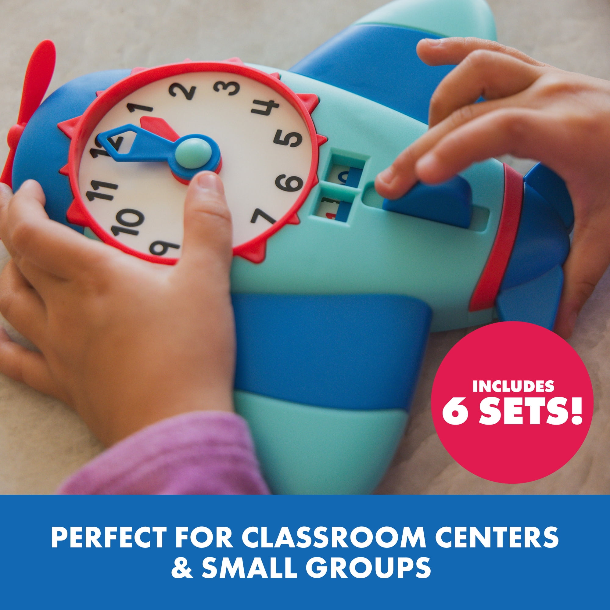 Educational Insights Time to Learn Small Group Set, Elementary School Classroom Must Haves (6-Pack), Kids Counting Toys Ages 6 and up