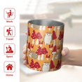 thumbnail image 5 of 12oz Coffee Tumblers Red Mushroom Hedgehog Orange Pattern Stainless Steel Vacuum Insulated Travel Tumbler Coffee Cups Mug with Lid and Straw with Cleaning Brush for Cold & Hot Drinks, 5 of 5