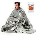 thumbnail image 1 of Feltree 4 Pcs Tente d'Urgence Extérieure Couverture Sac de Couchage Abri Réfléchissant de Survie Camping, 1 of 6