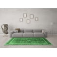 thumbnail image 3 of Ahgly Company Indoor Square Medallion Emerald Green Traditional Area Rugs, 3' Square, 3 of 4