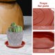 thumbnail image 3 of Bandeja de 20 piezas para plantas, bandejas para interiores, base para maceta, 20 piezas (borde plano rojo, 160 lb), maceta de plástico para agua., 3 of 6