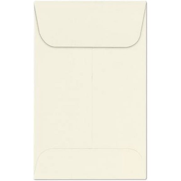 LUX Paper #1 Coin Envelopes, Natural White, 2.25 x 3.5 inches, 250/Pack