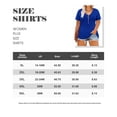 thumbnail image 3 of CASSIE LIZ Plus Size Shirts 5X Summer Womens Tops Blue V Neck Fashion Short Sleeve Tee Loose Fit Tunics Spring Blouses Casual Pullover 5XL 26W 28W, 3 of 6