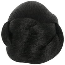 FRCOLOR High Temperature Fiber Hair Bun Wig for Styling Black Easy to Use Add Volume Perfect for Weddings 6.5 Inches