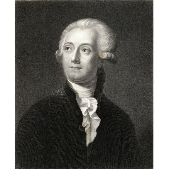 Antoine Laurent Lavoisier 1743-1794 French Chemist From The Book Gallery of Portraits Published London 1833 Poster Print, 13 x 16