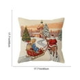 thumbnail image 3 of hulanddfd Christmas Throw Pillow Cover 18"x18" Linen Pillow Case with Santa and Woman Patterns Winter Holiday Decor Throw Cushion Case for Couch Sofa Living room Bedroom Indoor Home Decor, 3 of 6